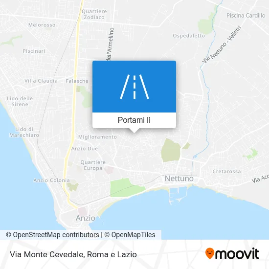 Mappa Via Monte Cevedale