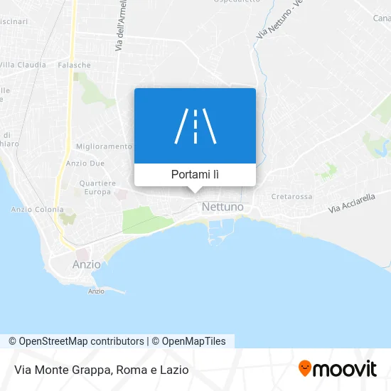 Mappa Via Monte Grappa