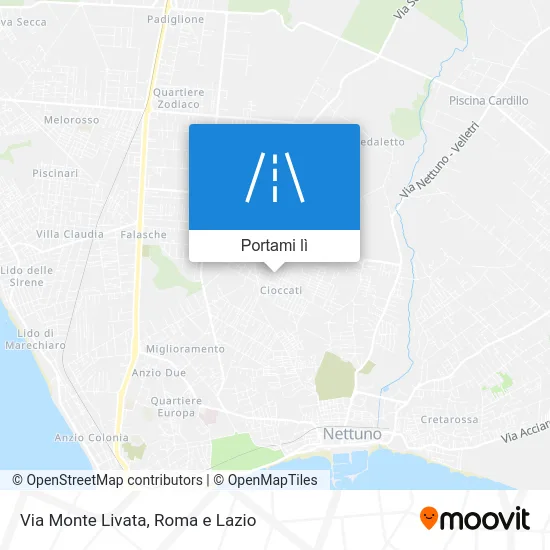 Mappa Via Monte Livata