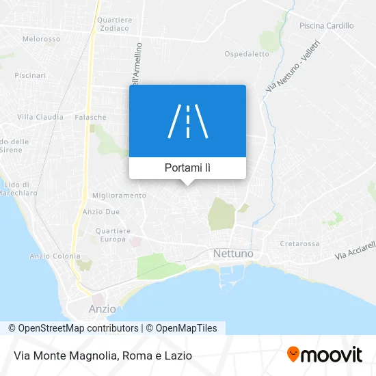 Mappa Via Monte Magnolia