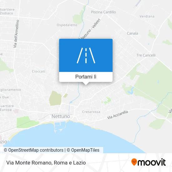 Mappa Via Monte Romano