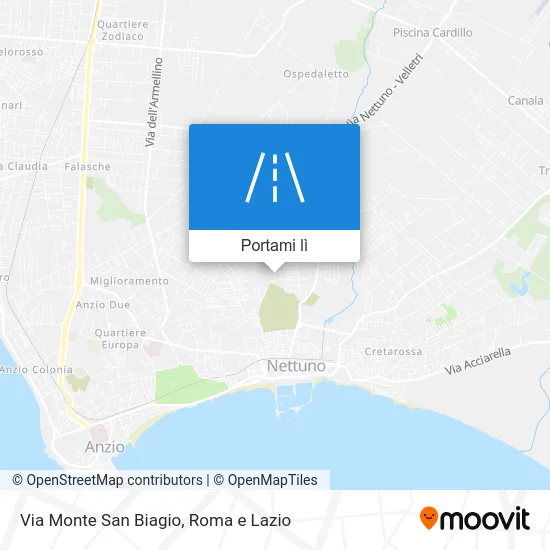 Mappa Via Monte San Biagio