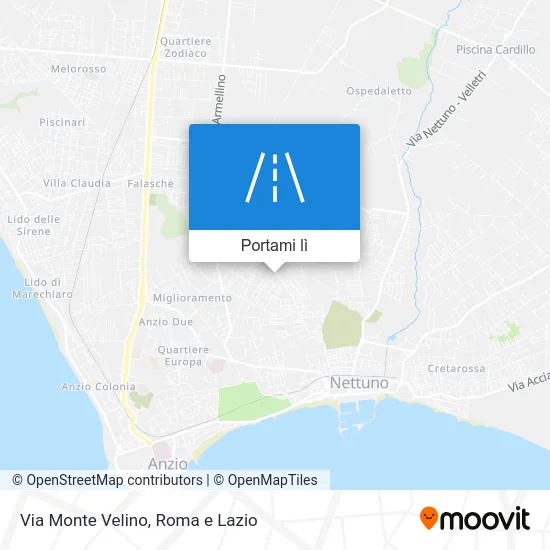 Mappa Via Monte Velino