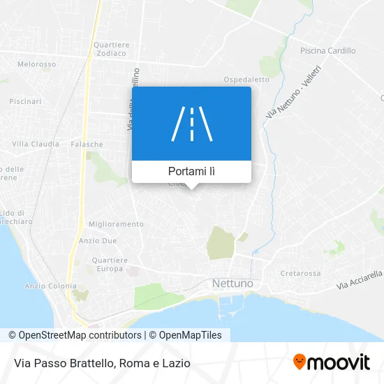 Mappa Via Passo Brattello