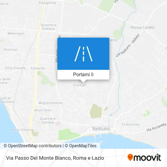 Mappa Via Passo Del Monte Bianco