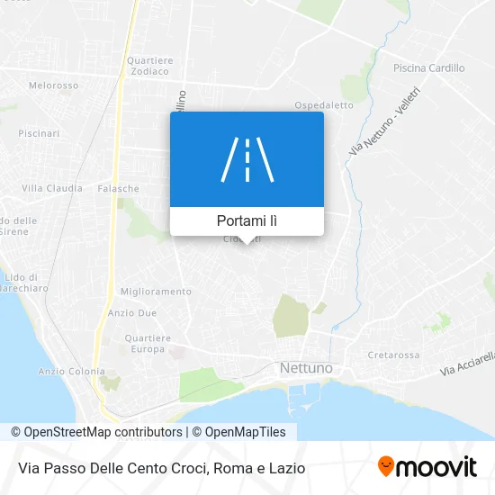 Mappa Via Passo Delle Cento Croci