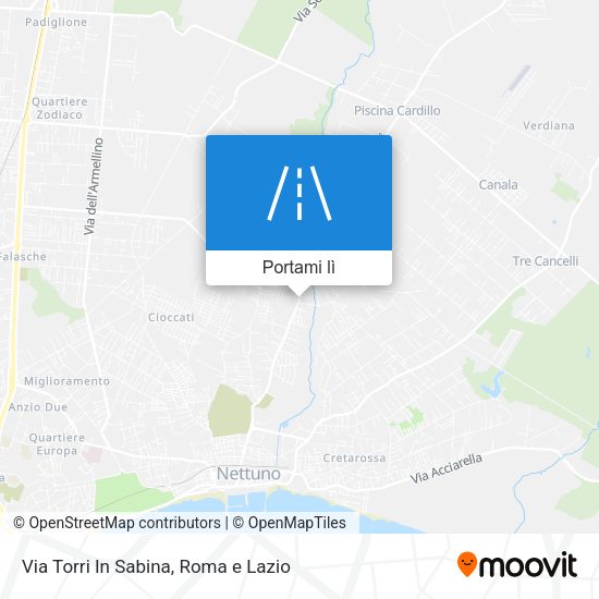 Mappa Via Torri In Sabina