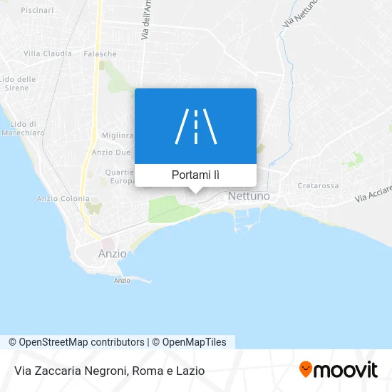 Mappa Via Zaccaria Negroni