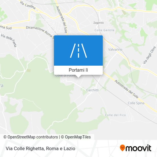 Mappa Via Colle Righetta