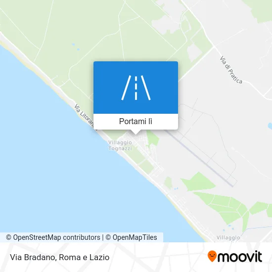 Mappa Via Bradano