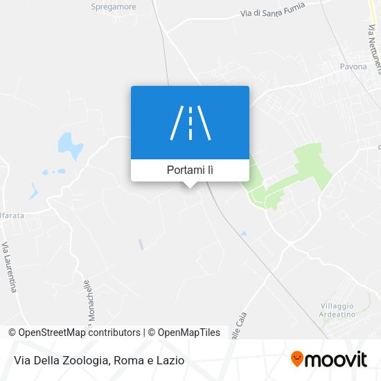 Mappa Via Della Zoologia