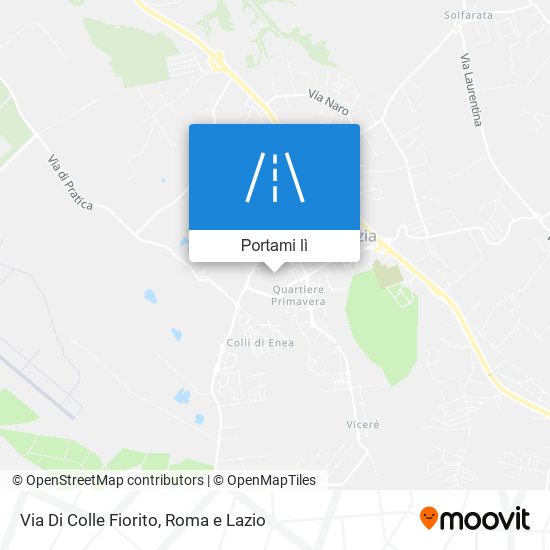 Mappa Via Di Colle Fiorito