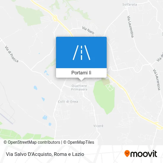 Mappa Via Salvo D'Acquisto