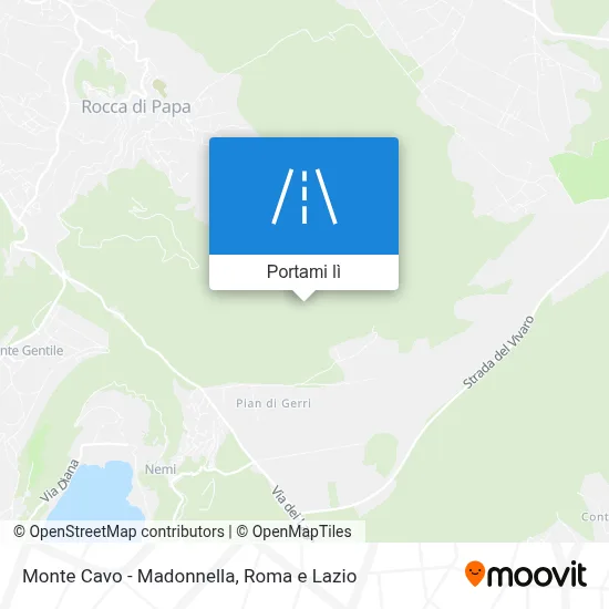 Mappa Monte Cavo - Madonnella