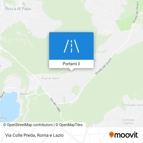 Mappa Via Colle Preda