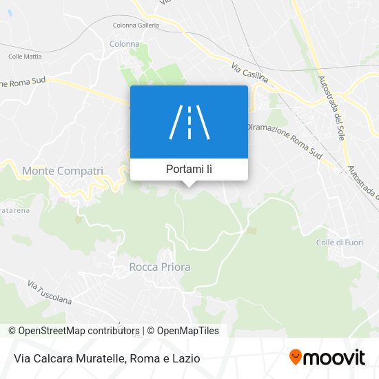 Mappa Via Calcara Muratelle