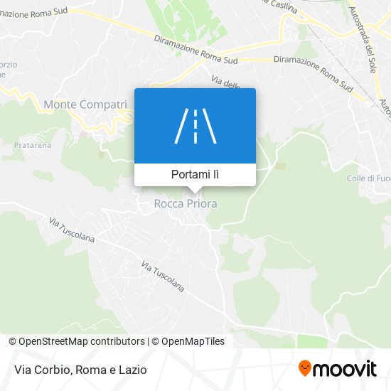 Mappa Via Corbio