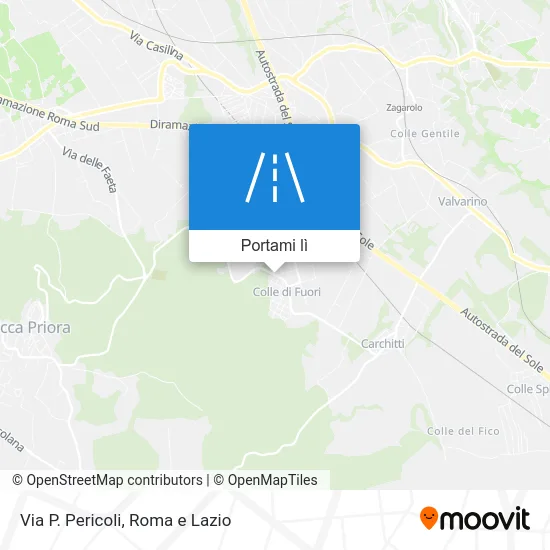 Mappa Via P. Pericoli