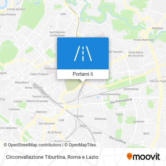 Mappa Circonvallazione Tiburtina