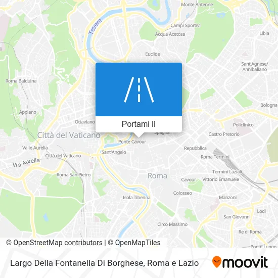 Mappa Largo Della Fontanella Di Borghese
