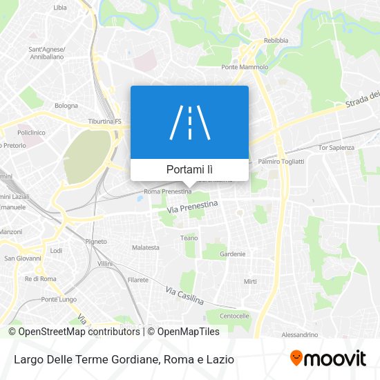 Mappa Largo Delle Terme Gordiane