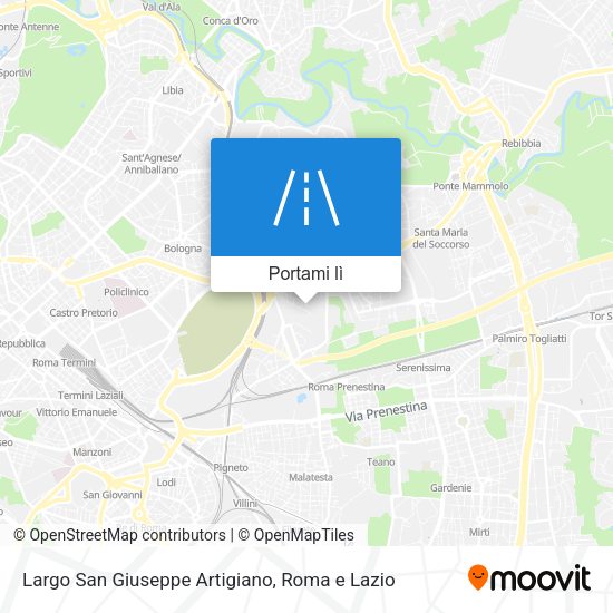 Mappa Largo San Giuseppe Artigiano