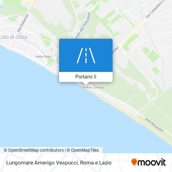 Mappa Lungomare Amerigo Vespucci