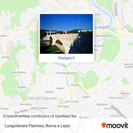 Mappa Lungotevere Flaminio