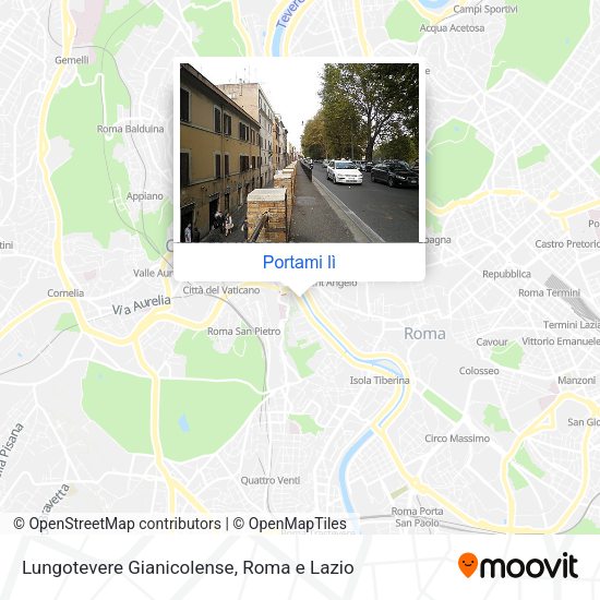 Mappa Lungotevere Gianicolense