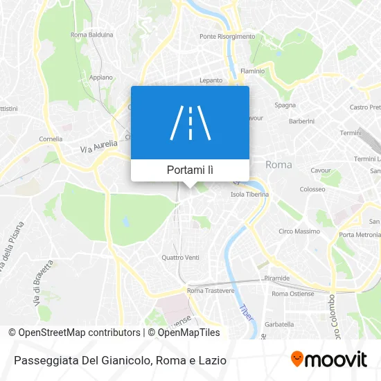 Mappa Passeggiata Del Gianicolo