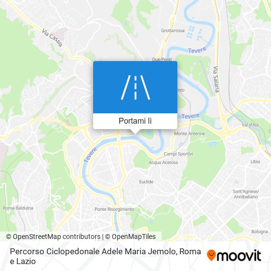 Mappa Percorso Ciclopedonale Adele Maria Jemolo