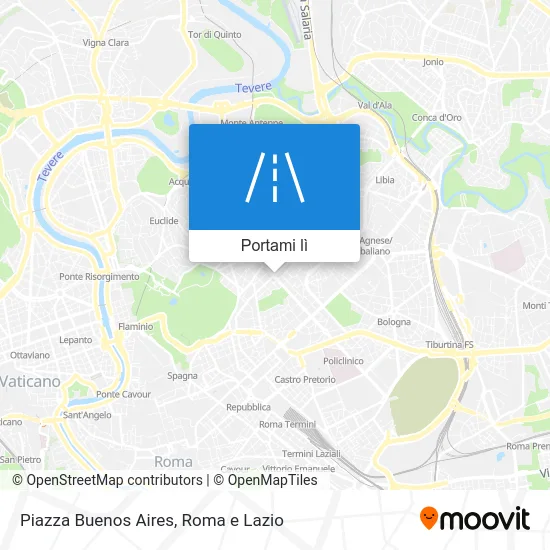 Mappa Piazza Buenos Aires