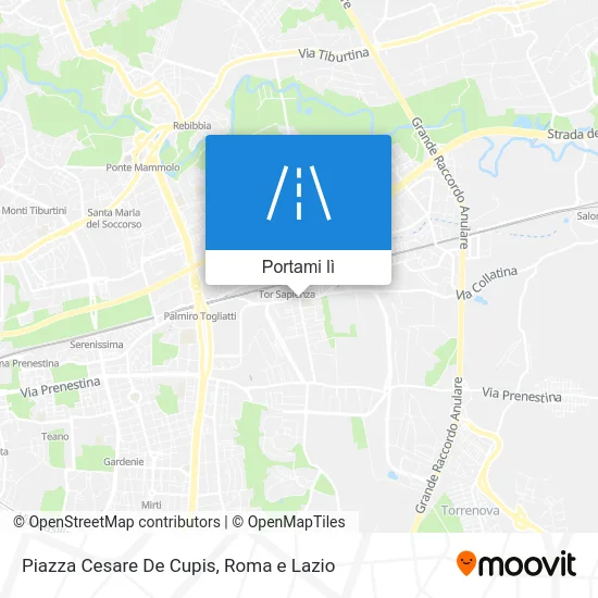 Mappa Piazza Cesare De Cupis