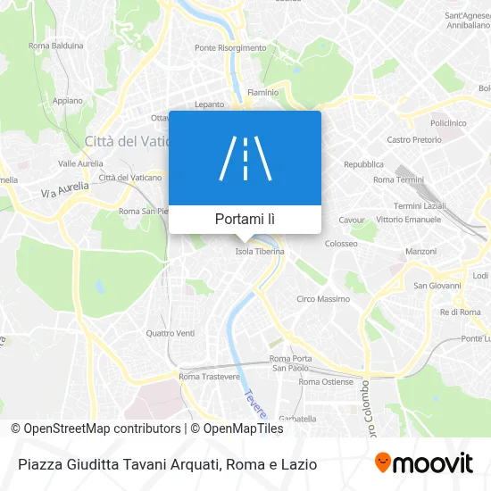 Mappa Piazza Giuditta Tavani Arquati