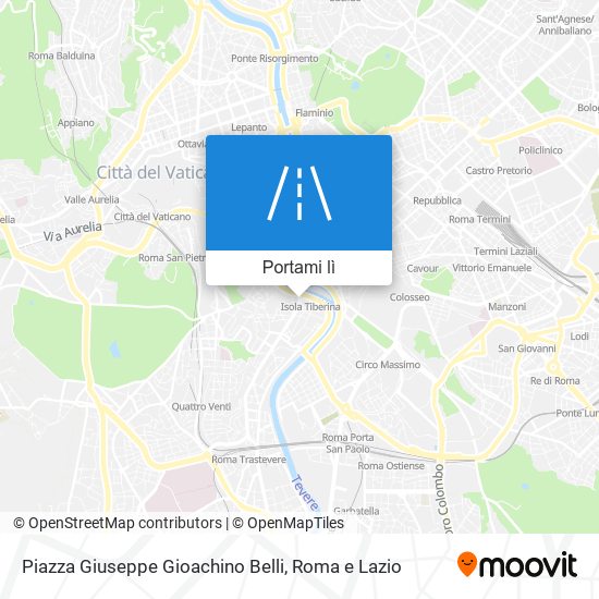 Mappa Piazza Giuseppe Gioachino Belli