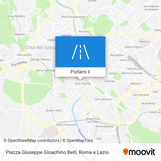 Mappa Piazza Giuseppe Gioachino Belli