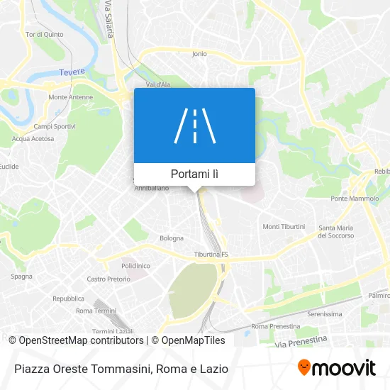 Mappa Piazza Oreste Tommasini