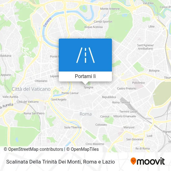 Mappa Scalinata Della Trinità Dei Monti