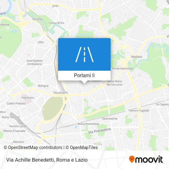 Mappa Via Achille Benedetti