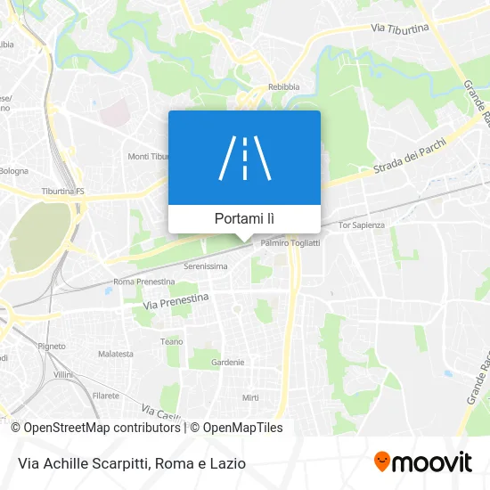 Mappa Via Achille Scarpitti