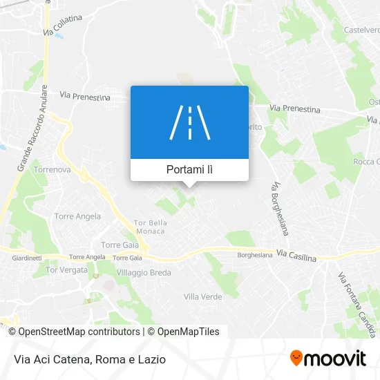 Mappa Via Aci Catena