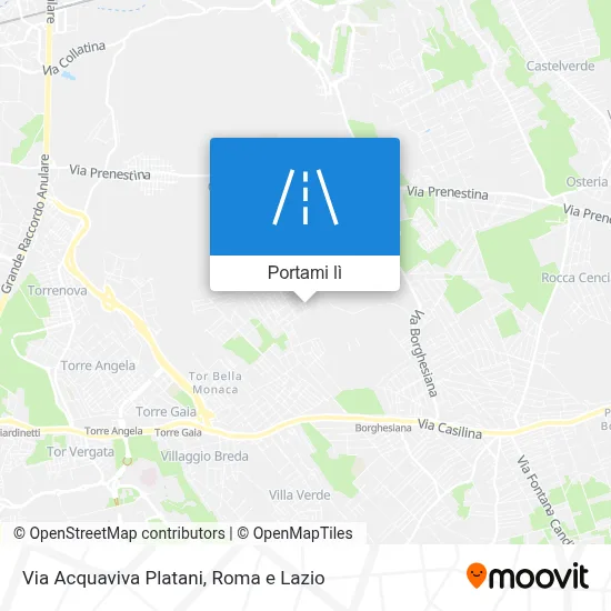 Mappa Via Acquaviva Platani
