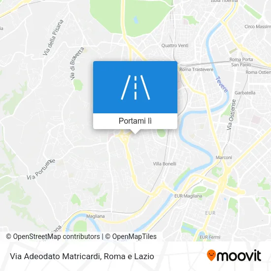 Mappa Via Adeodato Matricardi