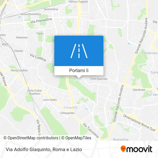 Mappa Via Adolfo Giaquinto