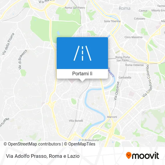 Mappa Via Adolfo Prasso