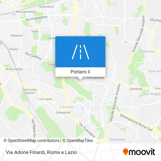 Mappa Via Adone Finardi