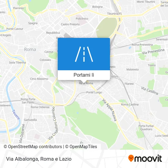 Mappa Via Albalonga