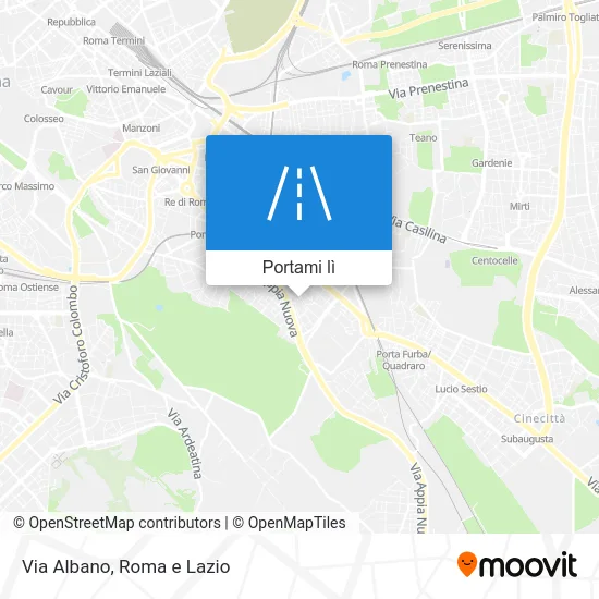 Mappa Via Albano