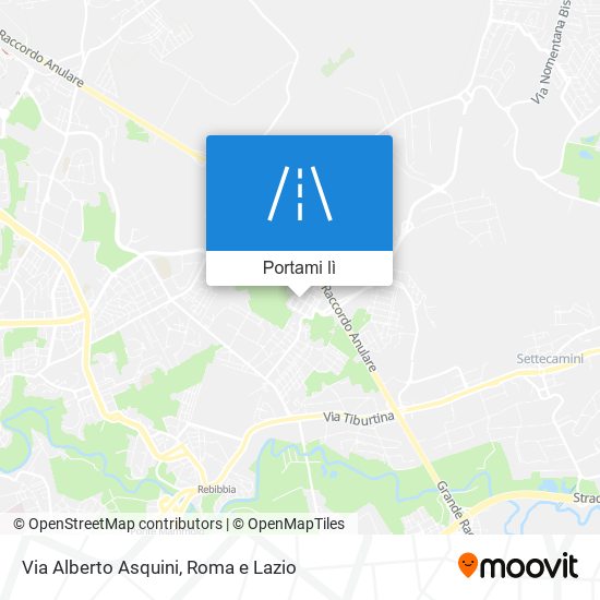 Mappa Via Alberto Asquini