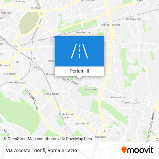 Mappa Via Alceste Trionfi